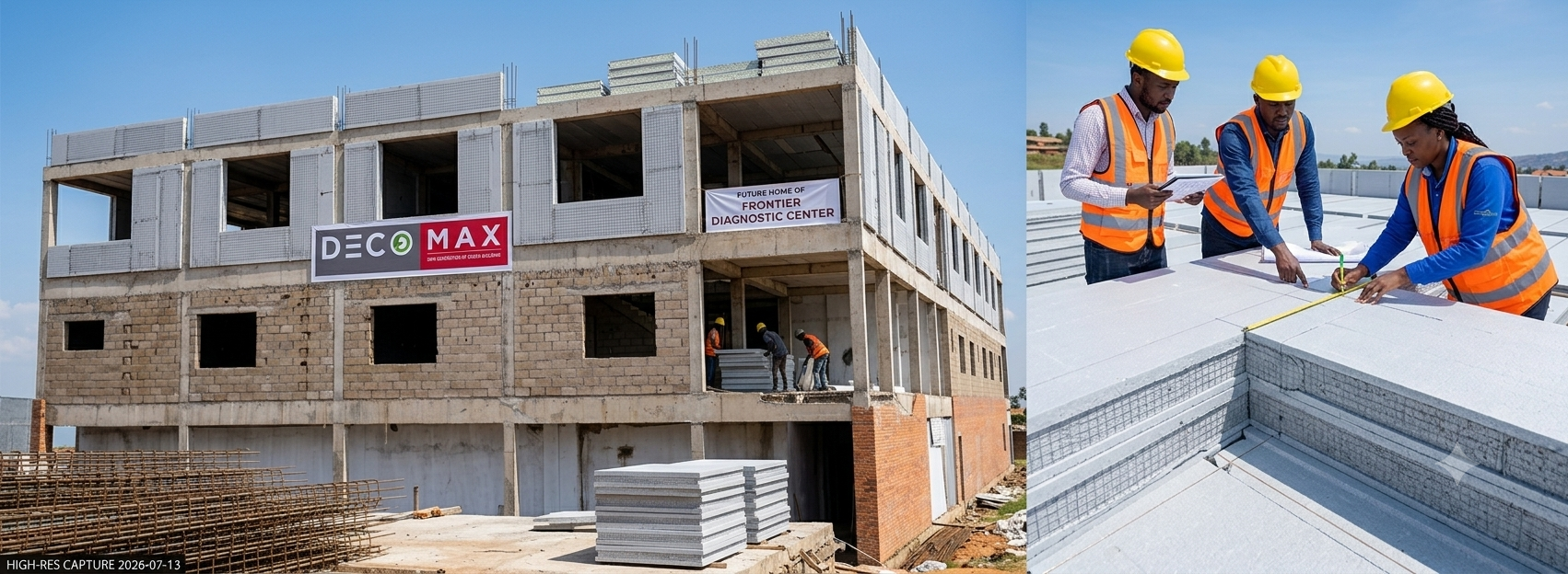 DECOMAX Structural Framework Before and After Real Estate Finish