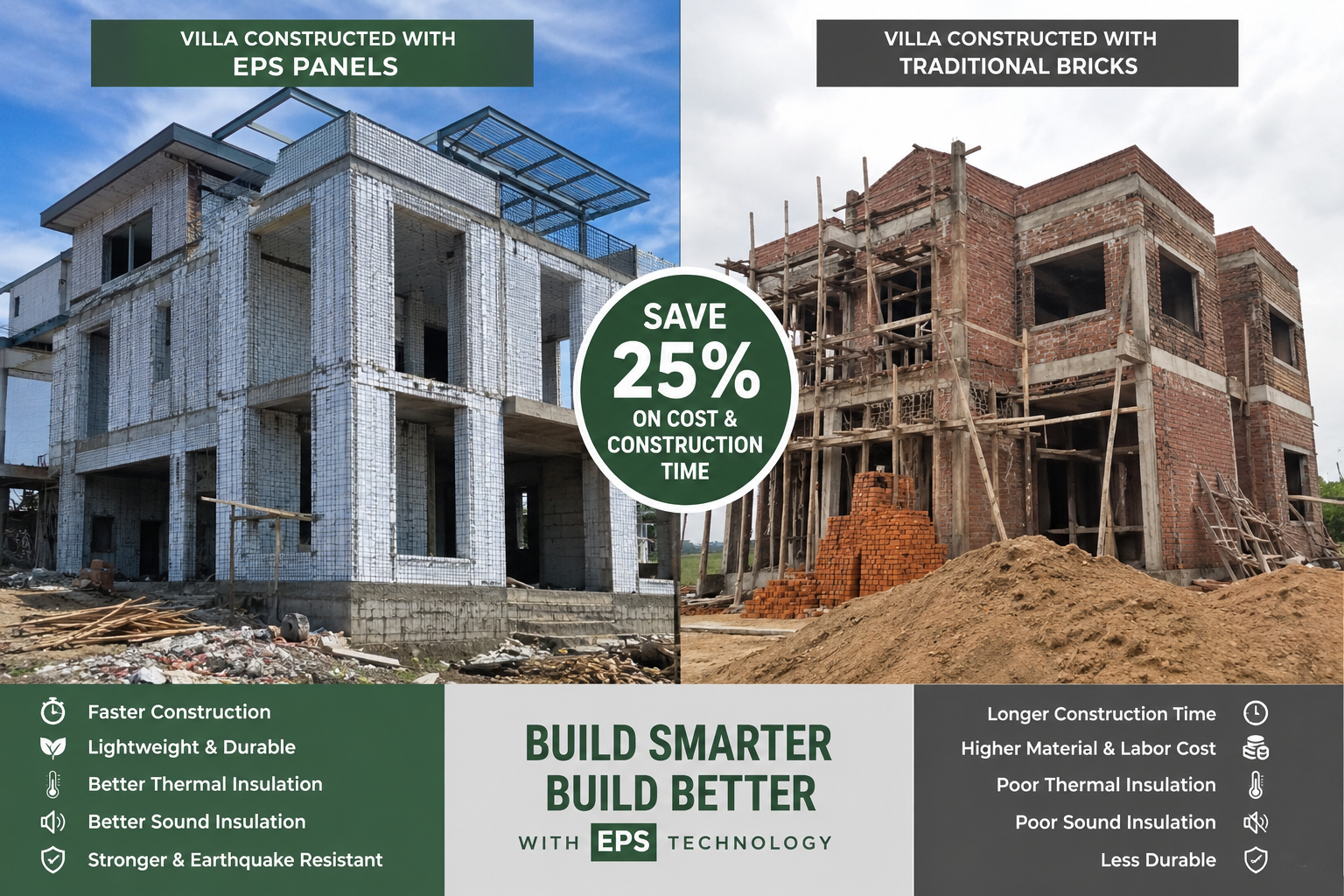 DECOMAX Engineered Panels vs Traditional Concrete Masonry Bricks